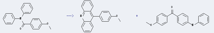 Benzamide,4-methoxy-N,N-diphenyl- is used to produce 4-(4-Methoxybenzoyl)-diphenylamine and 9-(4-methoxy-phenyl)-acridine